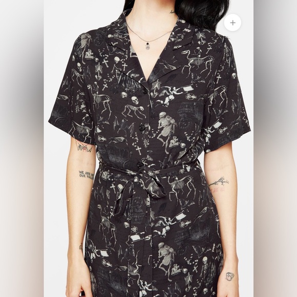 DISTURBIA Melancholia Midi Shirt Dress  NWT - Picture 3 of 8